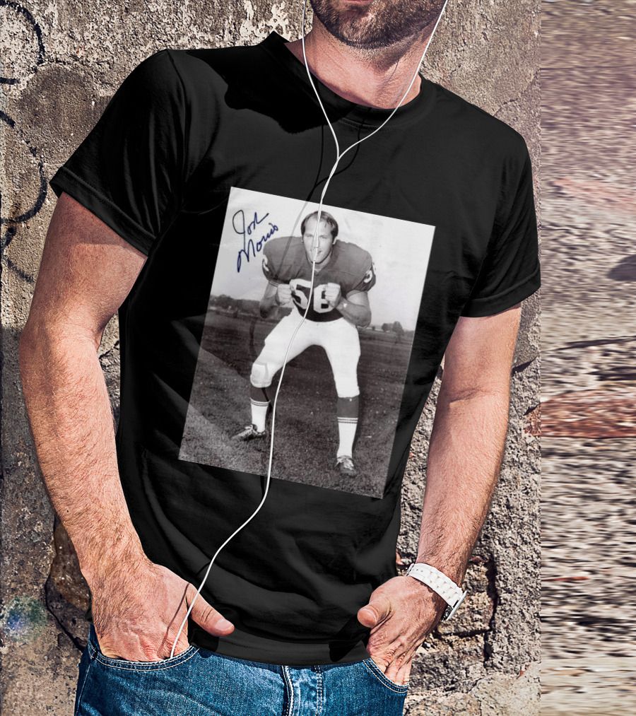 Rip Jon Morris 1942 2026 Signed Photo Vintage Football Player 56 T-Shirt