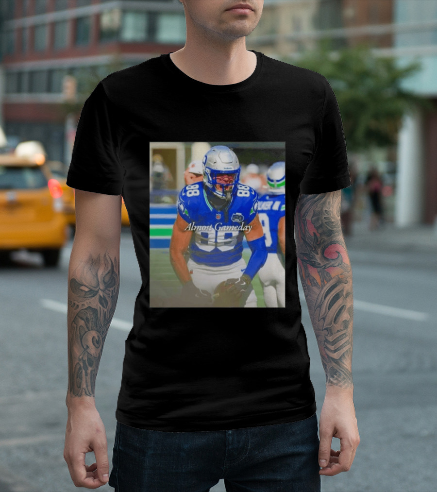Seattle Seahawks Almost Gameday 88 Walker III Football Action T-Shirt