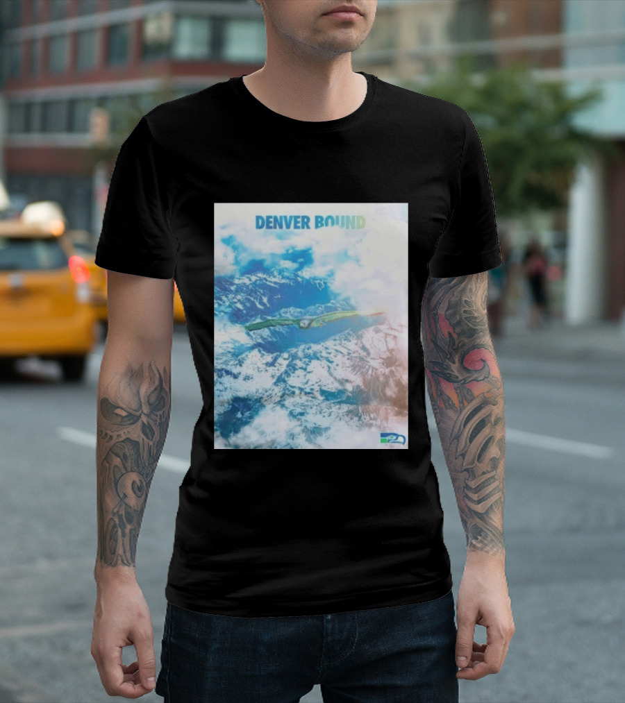 Seattle Seahawks Denver Bound Mountain Flight T-Shirt