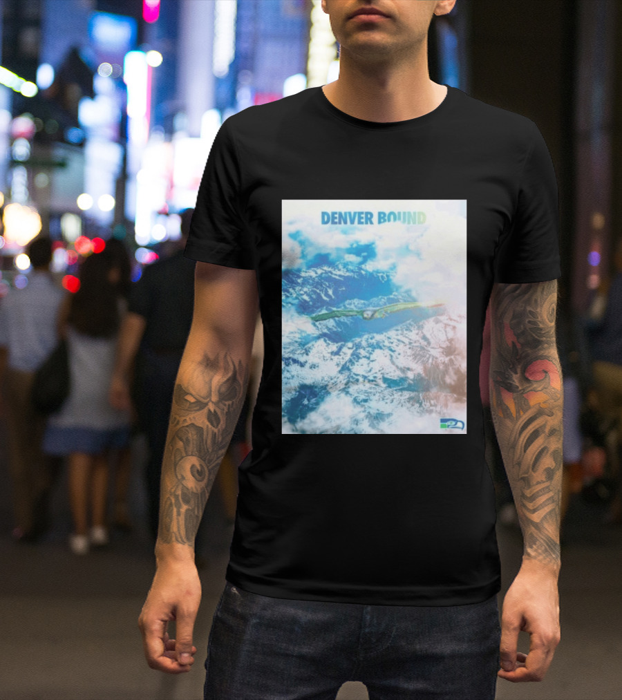 Seattle Seahawks Denver Bound Mountain Flight T-Shirt
