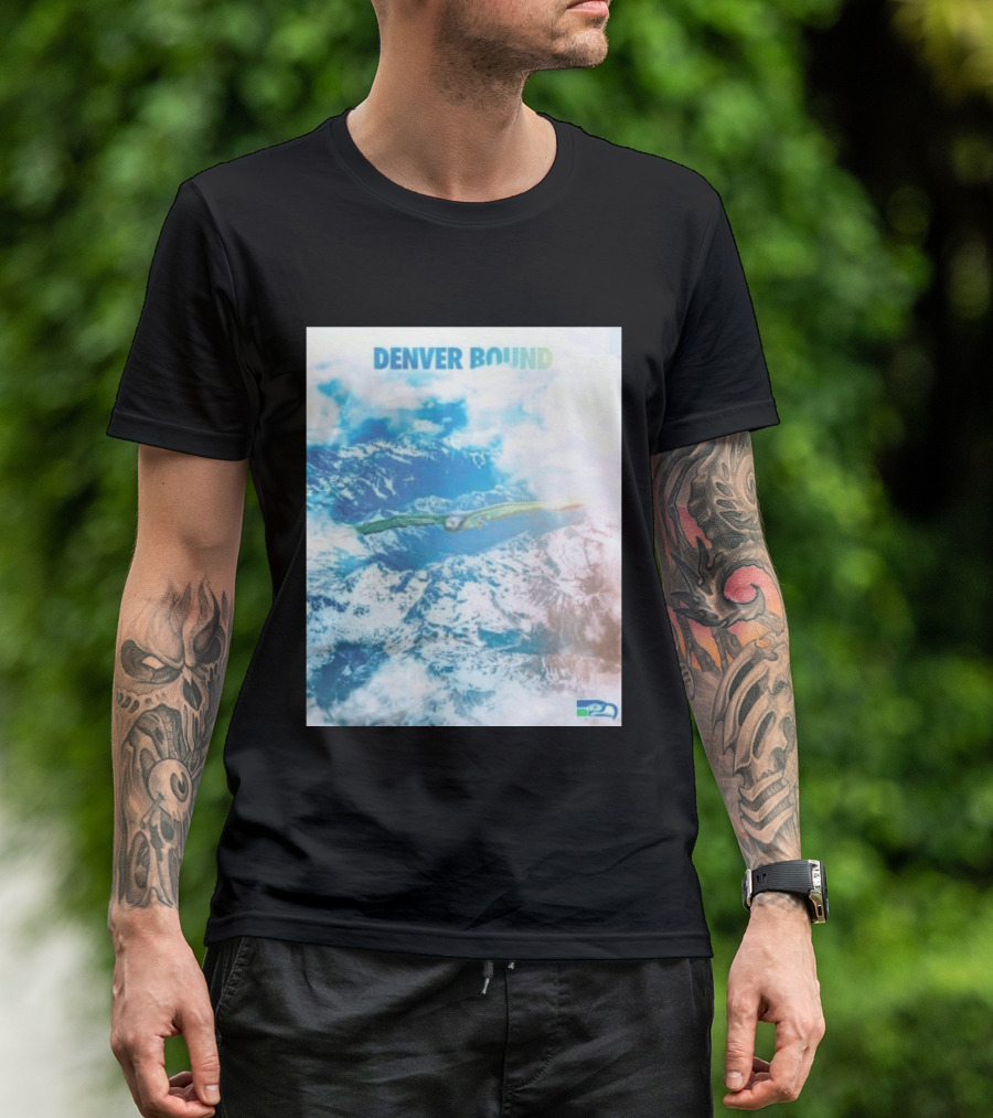 Seattle Seahawks Denver Bound Mountain Flight T-Shirt