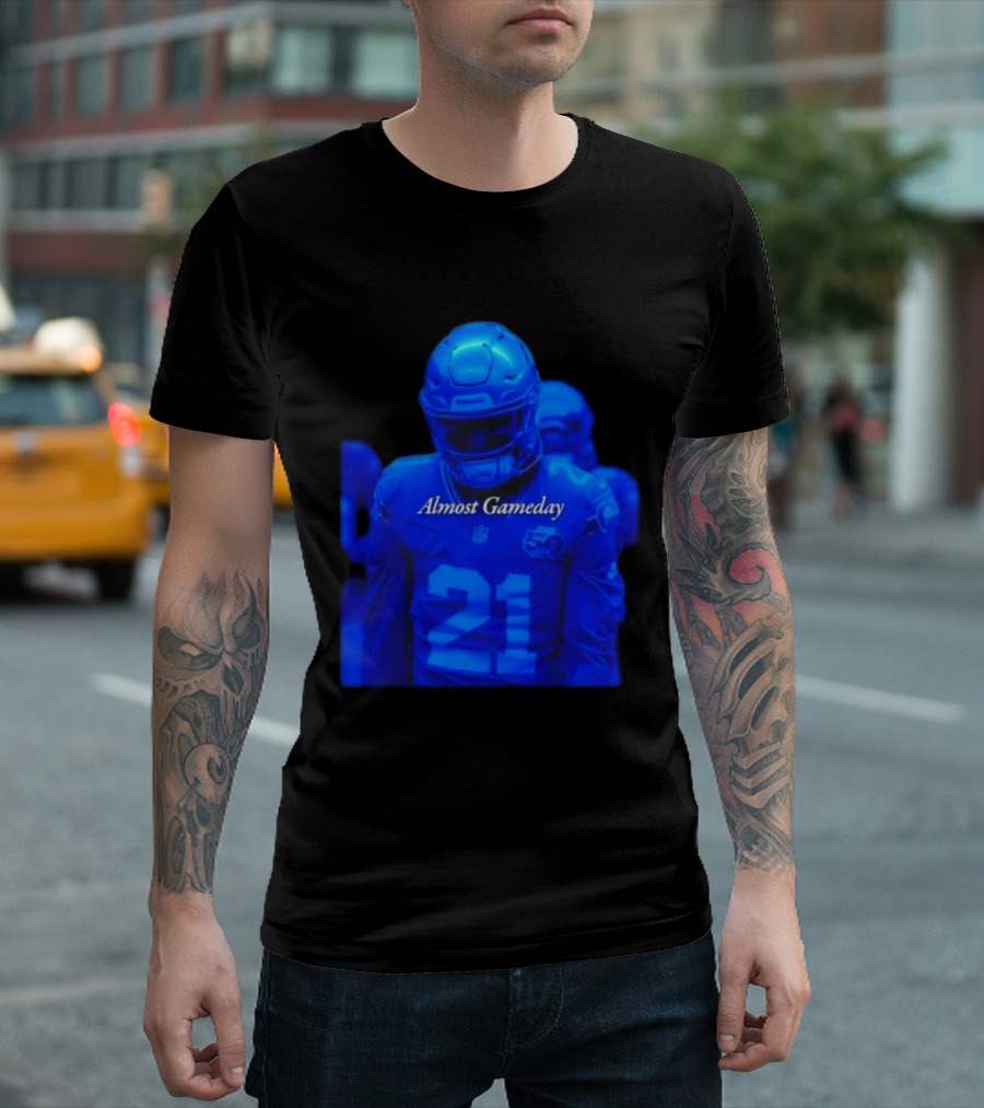Seattle Seahawks 21 Almost Gameday Football Player T-Shirt