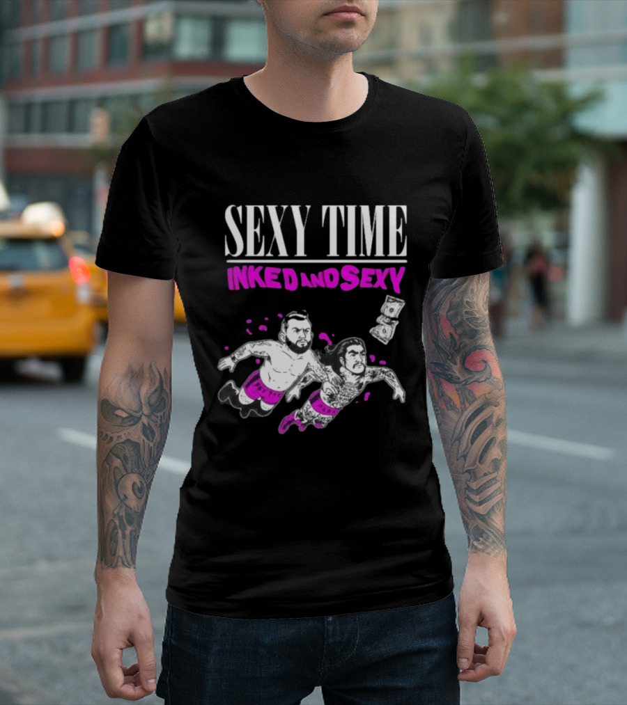 Sexy Time Inked And Sexy Pey Yaz Alex Floating Dollar Tattooed Wrestlers T-Shirt