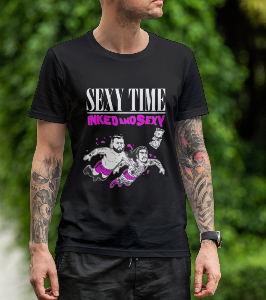 Sexy Time Inked And Sexy Pey Yaz Alex Floating Dollar Tattooed Wrestlers T-Shirt