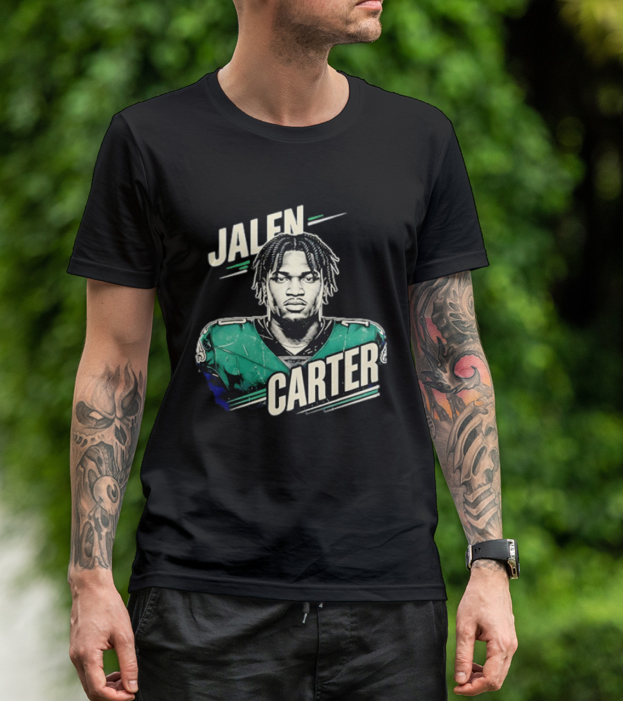 Jalen Carter Philadelphia Eagles Distressed NFL Merchandise T-Shirt