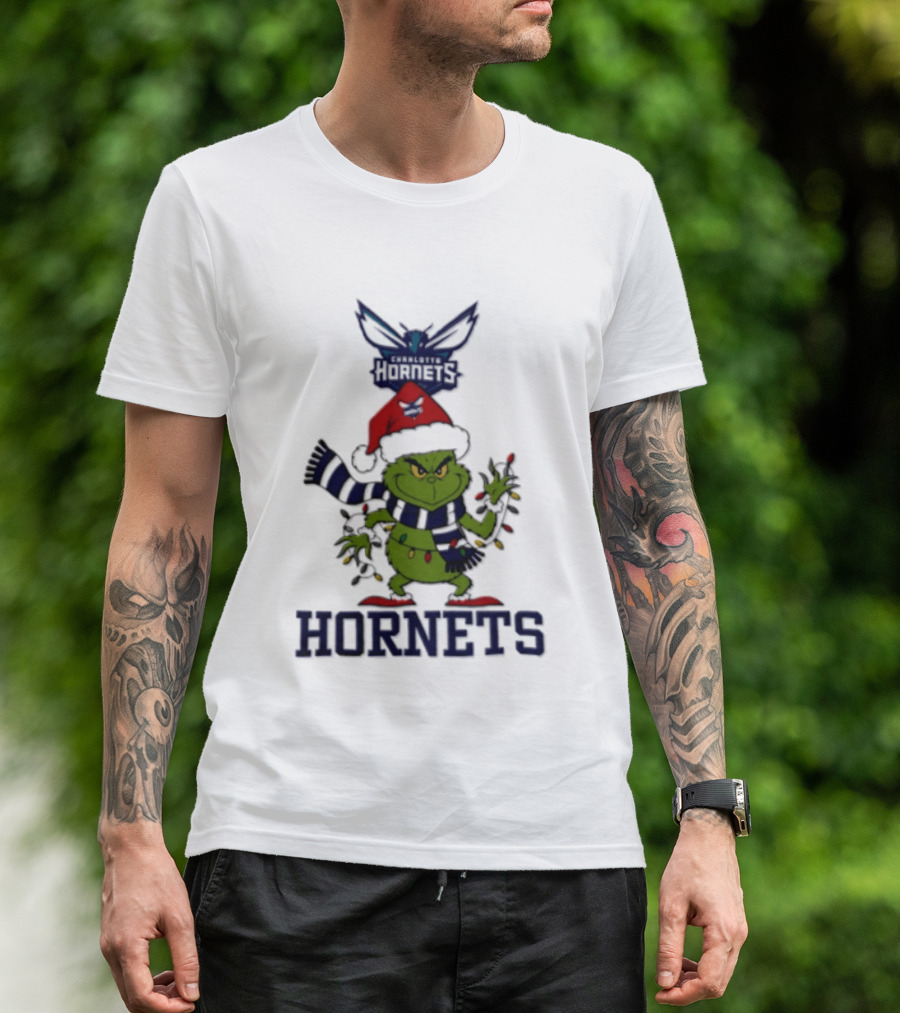 Christmas Grinch Charlotte Hornets Holiday 2026 T-Shirt