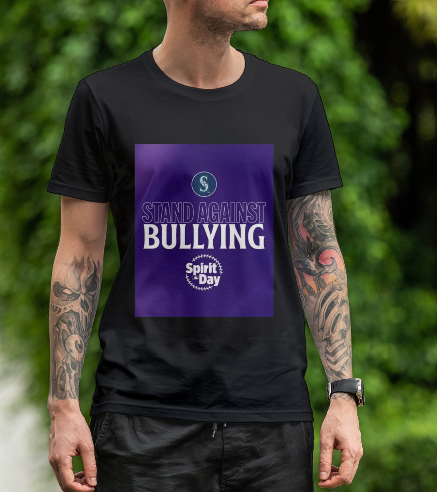 Seattle Mariners Stand Against Bullying Spirit Day T-Shirt