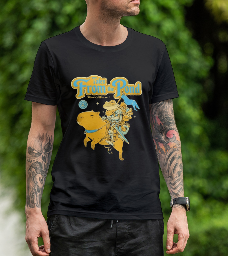 Tales From The Pond Frog Knight On Capybara Adventure T-Shirt