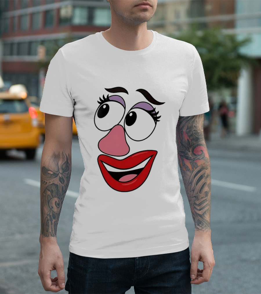 Mrs Potato Head Toy Story Hasbro Cartoon Face T-Shirt