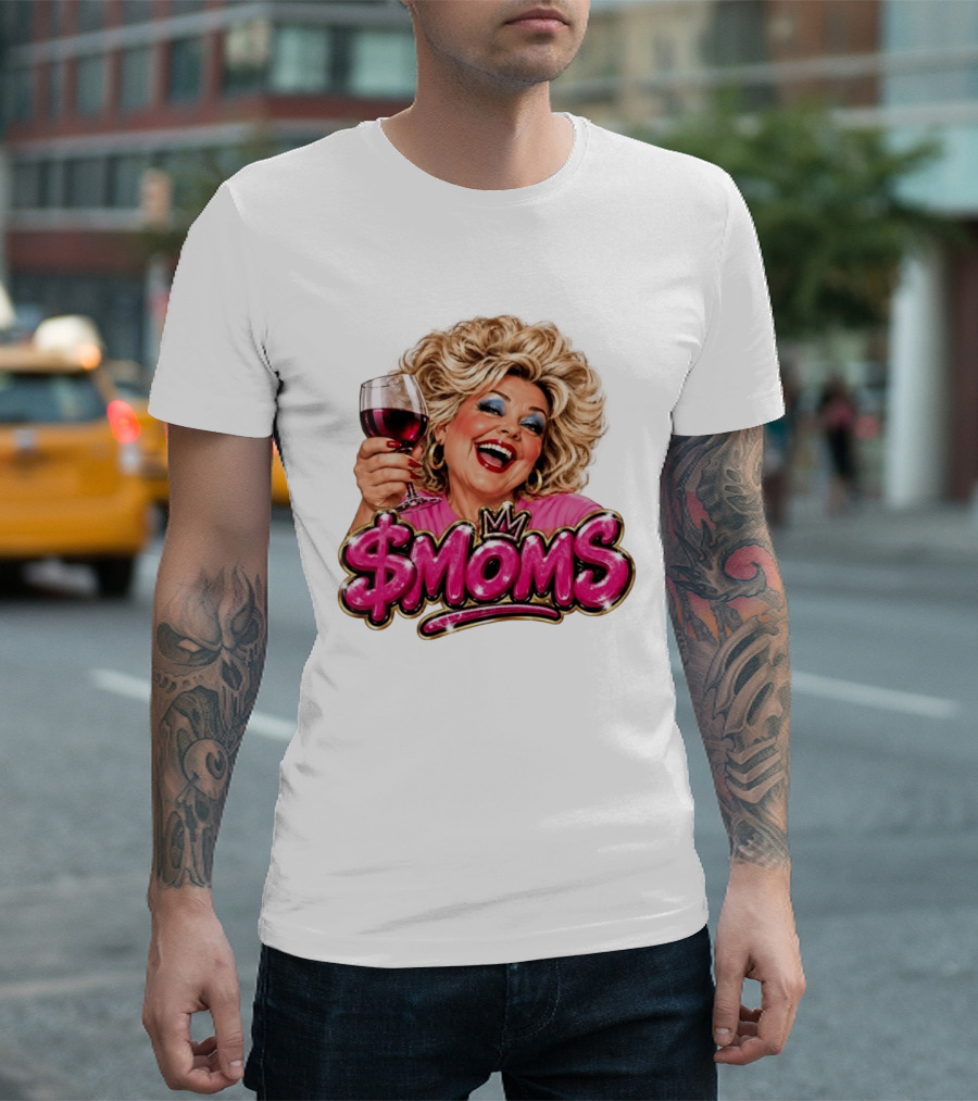 SMoms Wine Glass Fun Motherhood T-Shirt