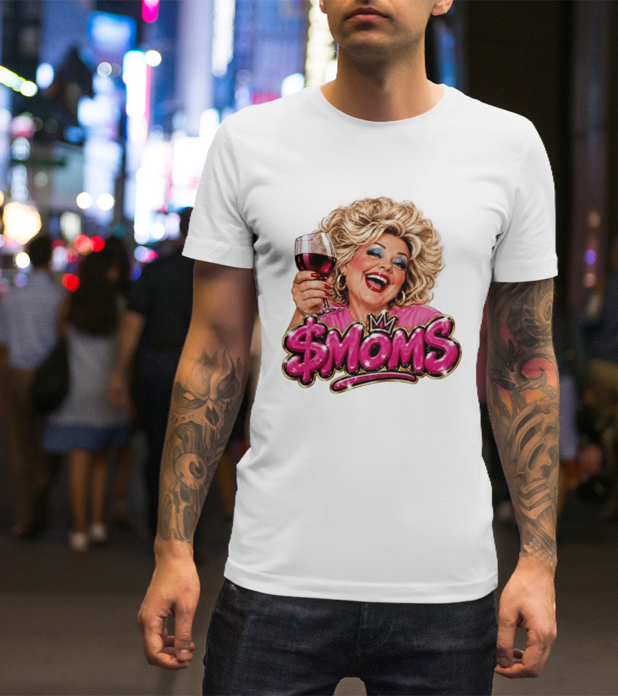 SMoms Wine Glass Fun Motherhood T-Shirt