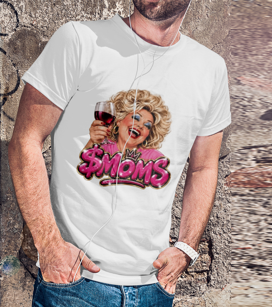 SMoms Wine Glass Fun Motherhood T-Shirt
