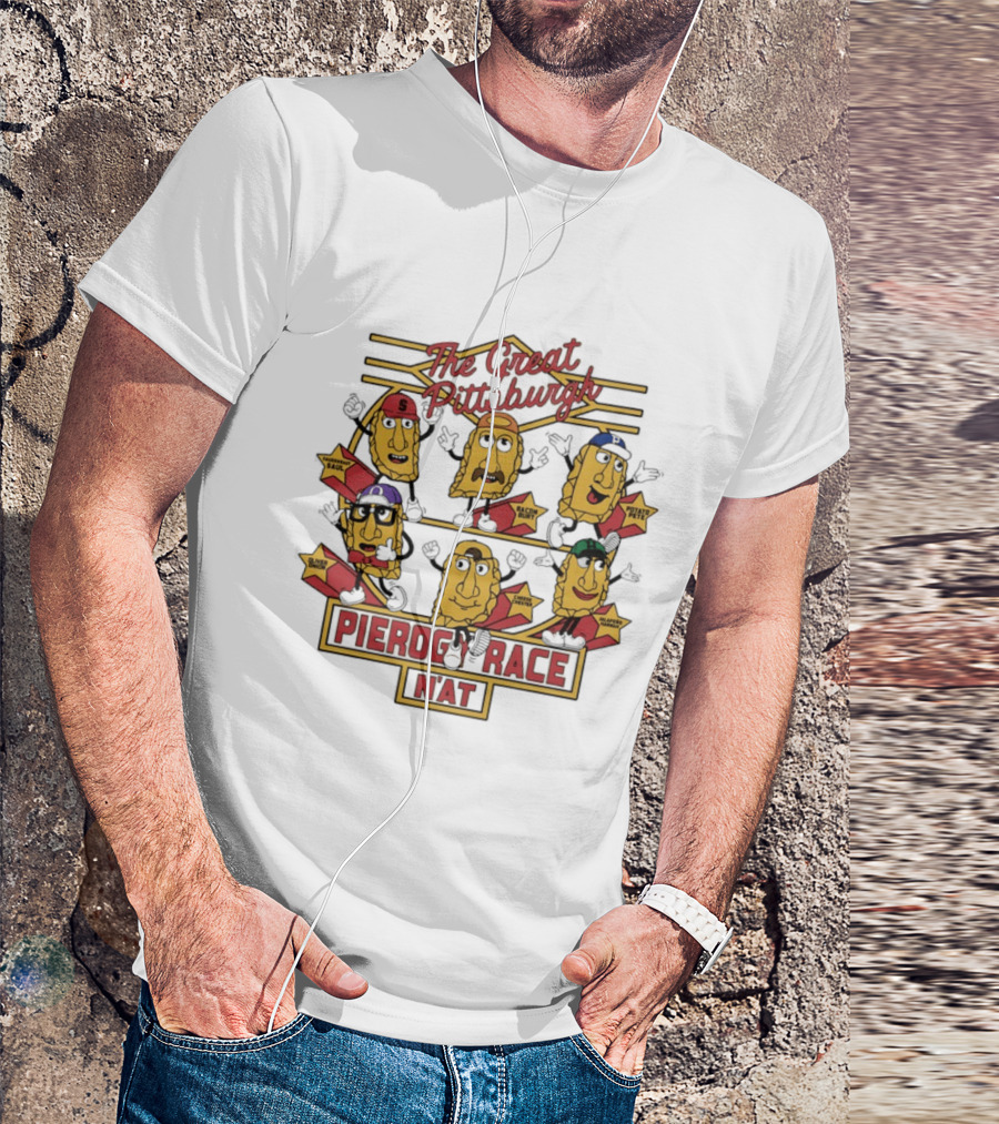 The Great Pittsburgh Pierogi Race With Sauerkraut Saul And Cheese Chester T-Shirt