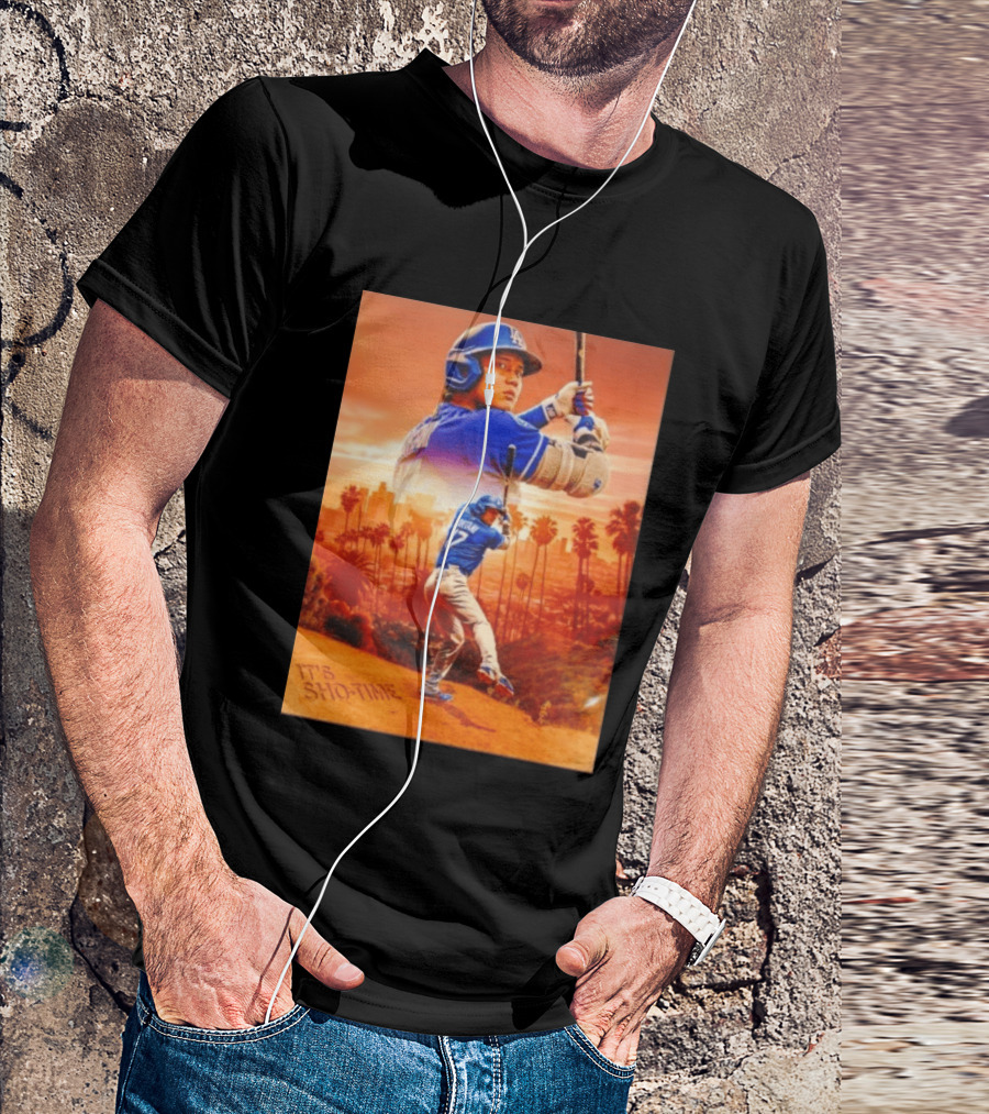 Shohei Ohtani Los Angeles Dodgers It's Sho Time Baseball Legend Urban Sunset T-Shirt