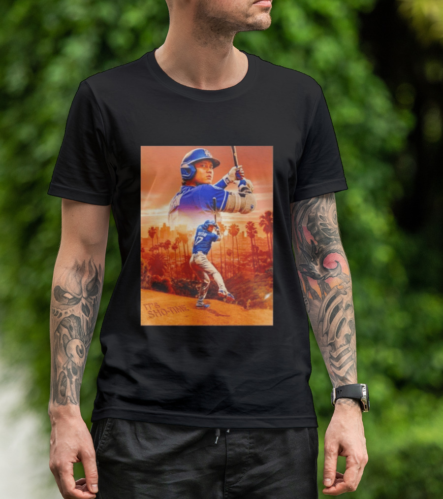 Shohei Ohtani Los Angeles Dodgers It's Sho Time Baseball Legend Urban Sunset T-Shirt