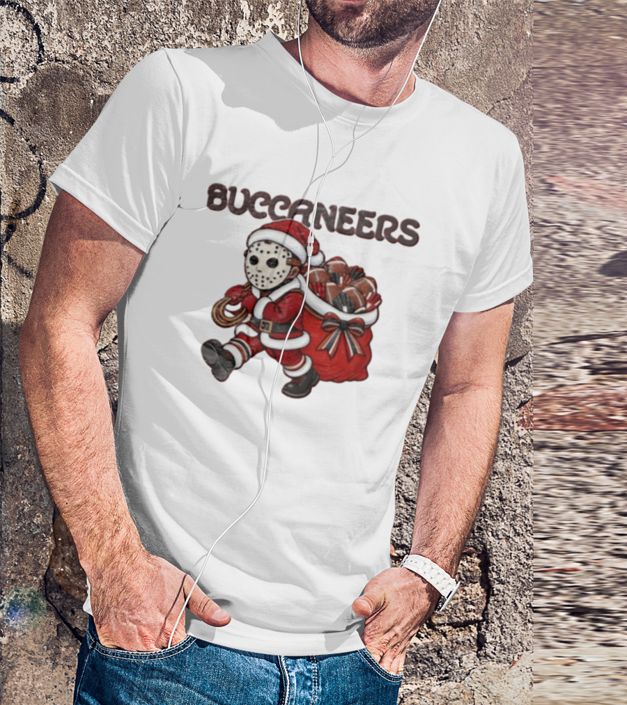 Buccaneers Football Christmas Masked Santa T-Shirt