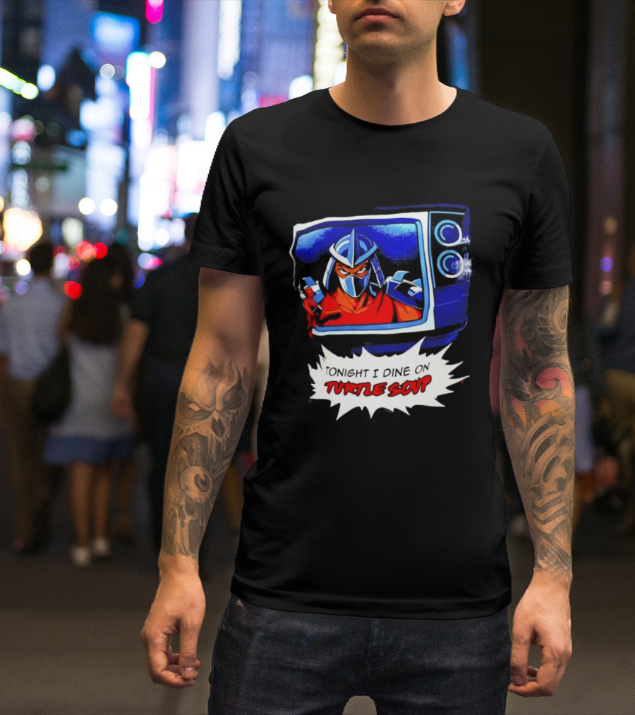The Shredder Tonight I Dine On Turtle Soup Retro TV Villain Adventure T-Shirt