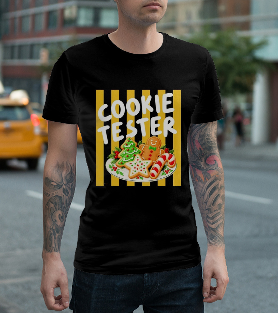 Cookie Tester Christmas Holiday Treats Gingerbread Man T-Shirt