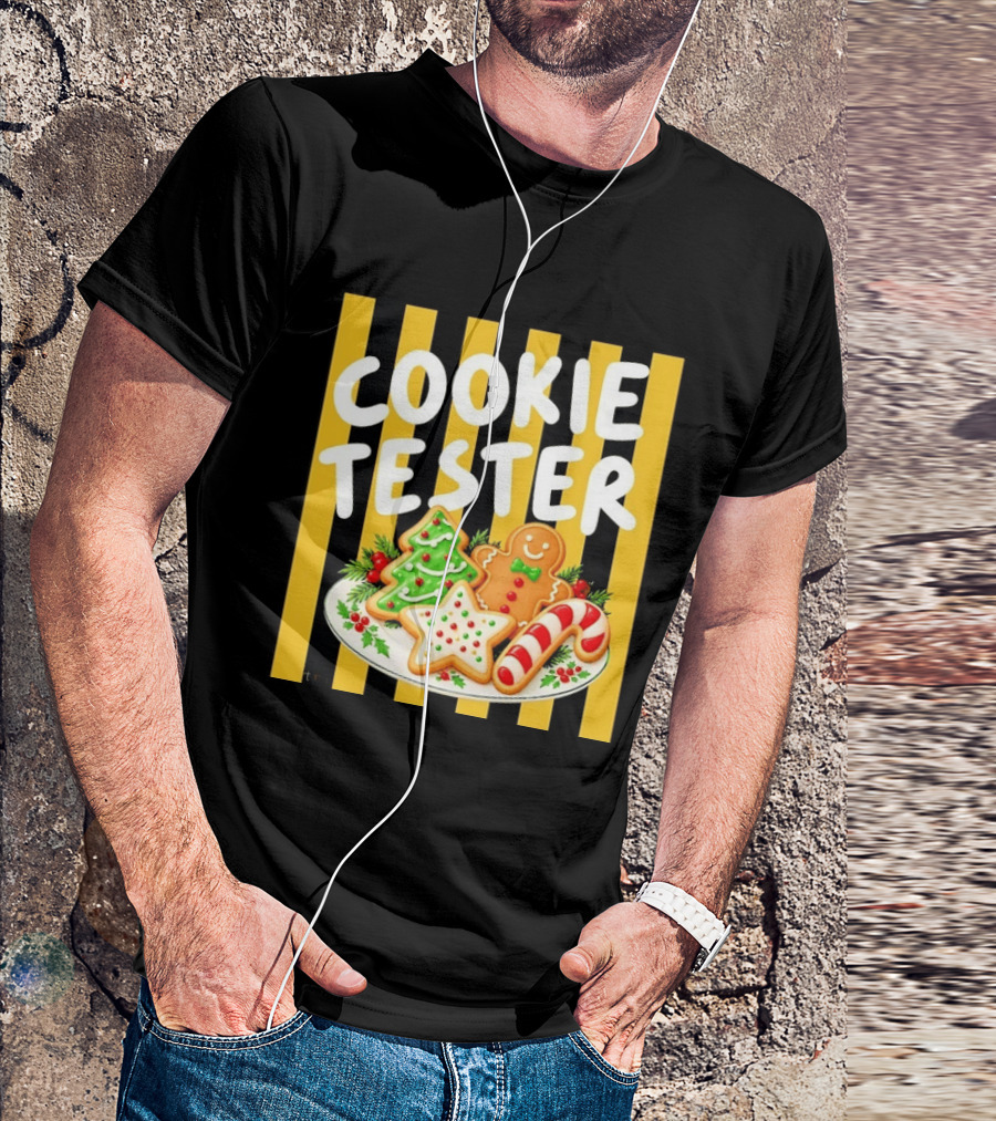 Cookie Tester Christmas Holiday Treats Gingerbread Man T-Shirt