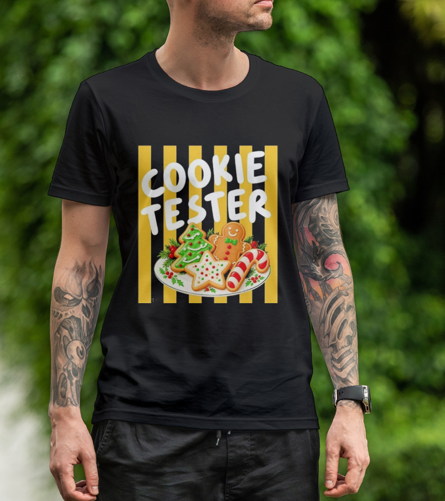 Cookie Tester Christmas Holiday Treats Gingerbread Man T-Shirt
