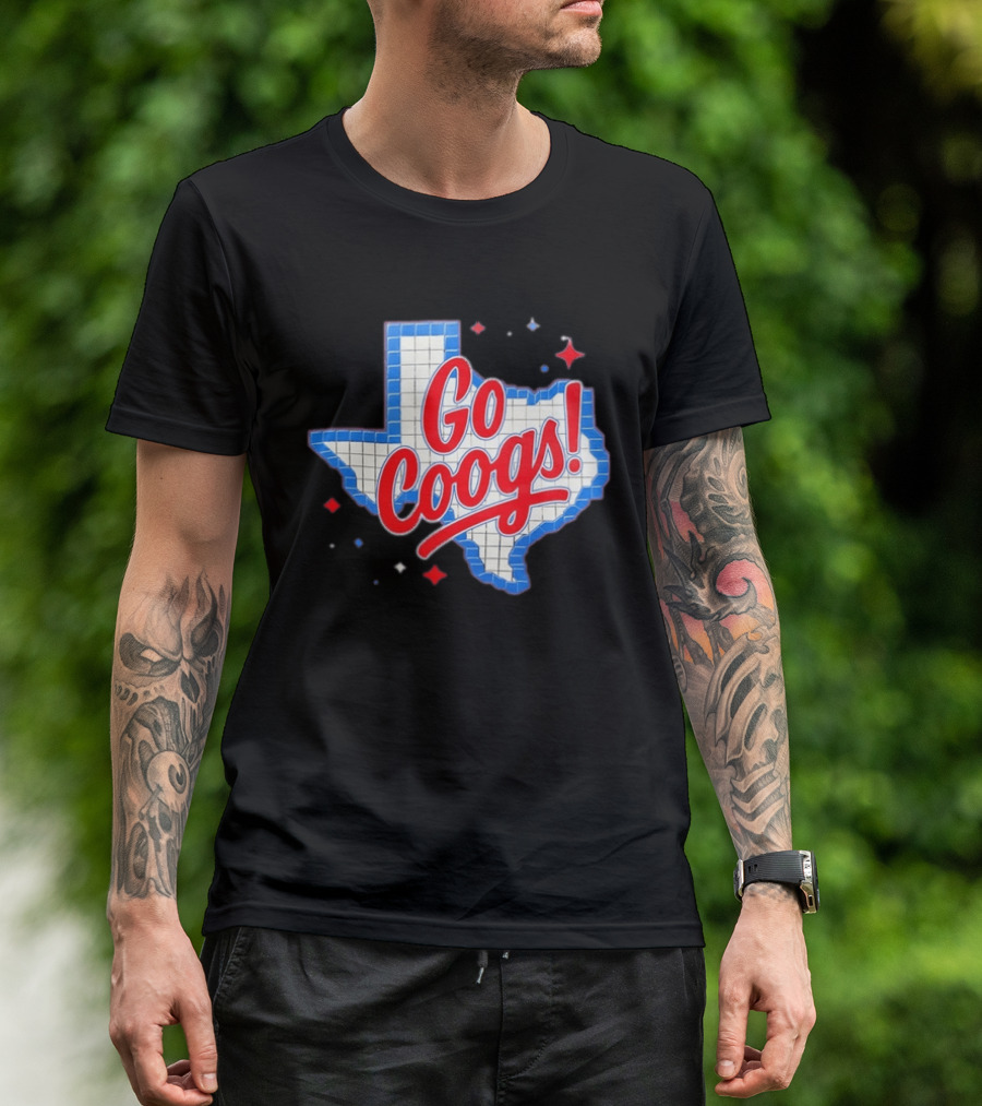 Go Coogs Houston Cougars Texas State Map T-Shirt