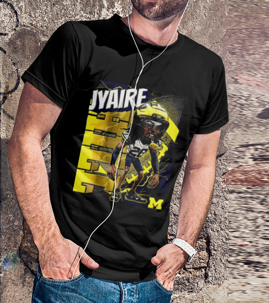Jyaire Hill Michigan Wolverines Football Player Caricature T-Shirt