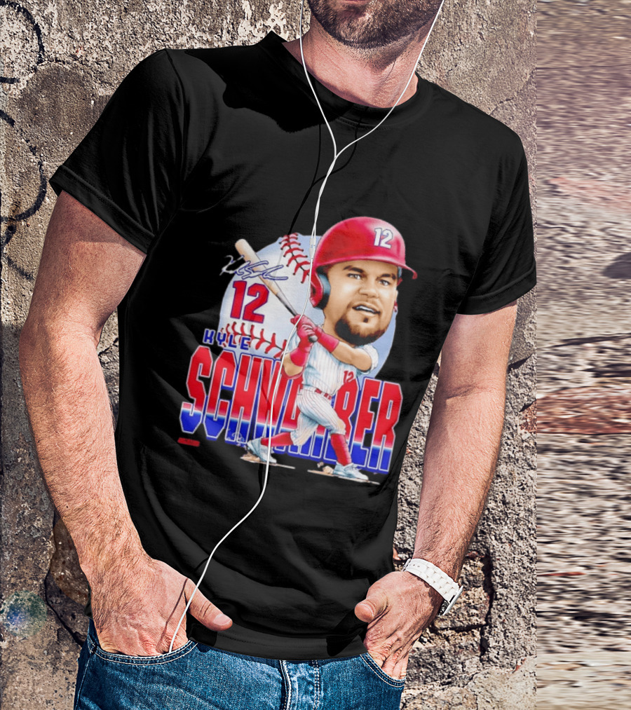 Kyle Schwarber 12 Philadelphia Phillies Caricature T-Shirt