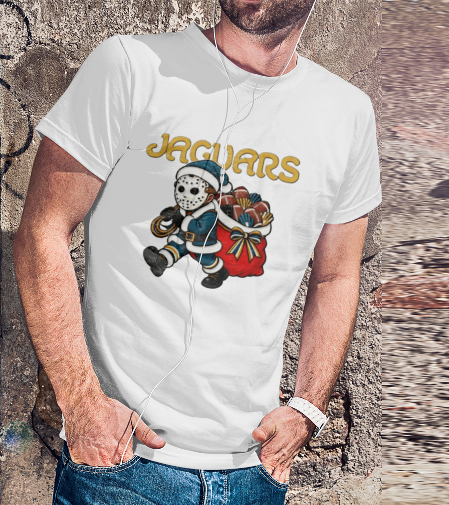 Jacksonville Football Christmas Horror Santa T-Shirt