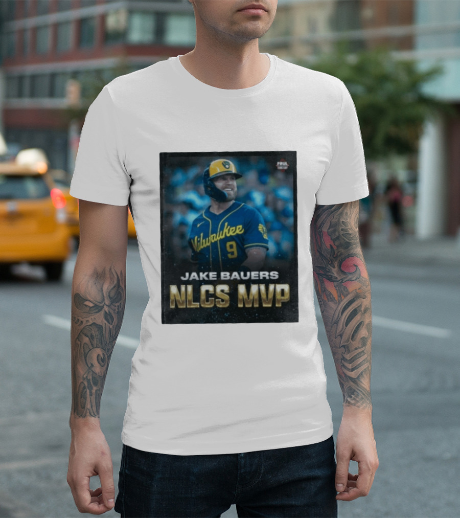Jake Bauers Milwaukee Brewers No 9 NLCS MVP T-Shirt