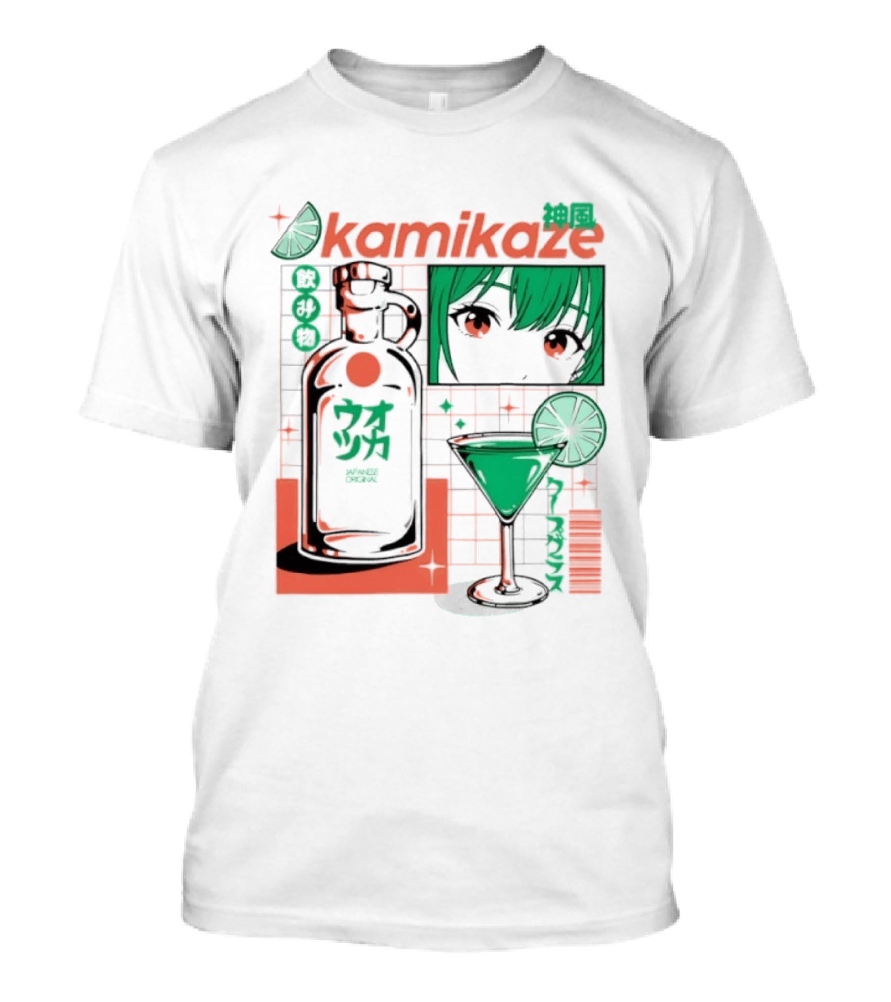 Kamikaze Japanese Original Cocktail Anime T-Shirt