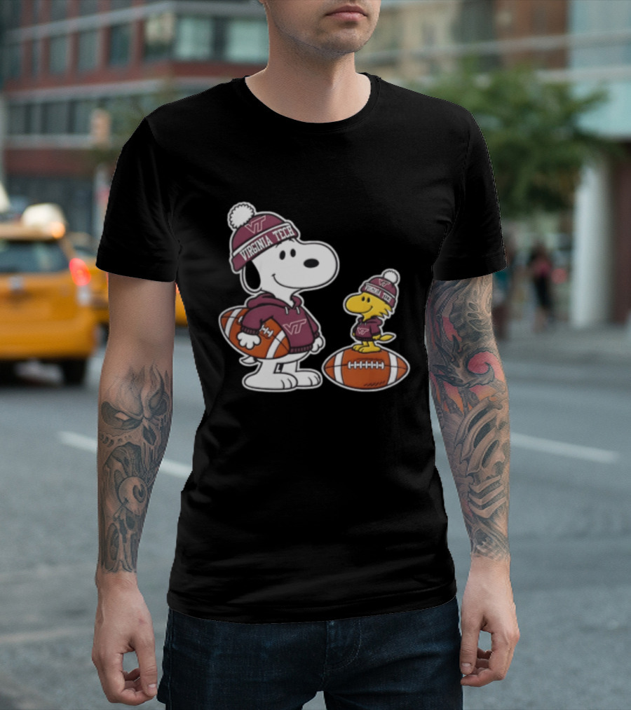 Snoopy Woodstock Virginia Tech Hokies Football Fans 2026 T-Shirt