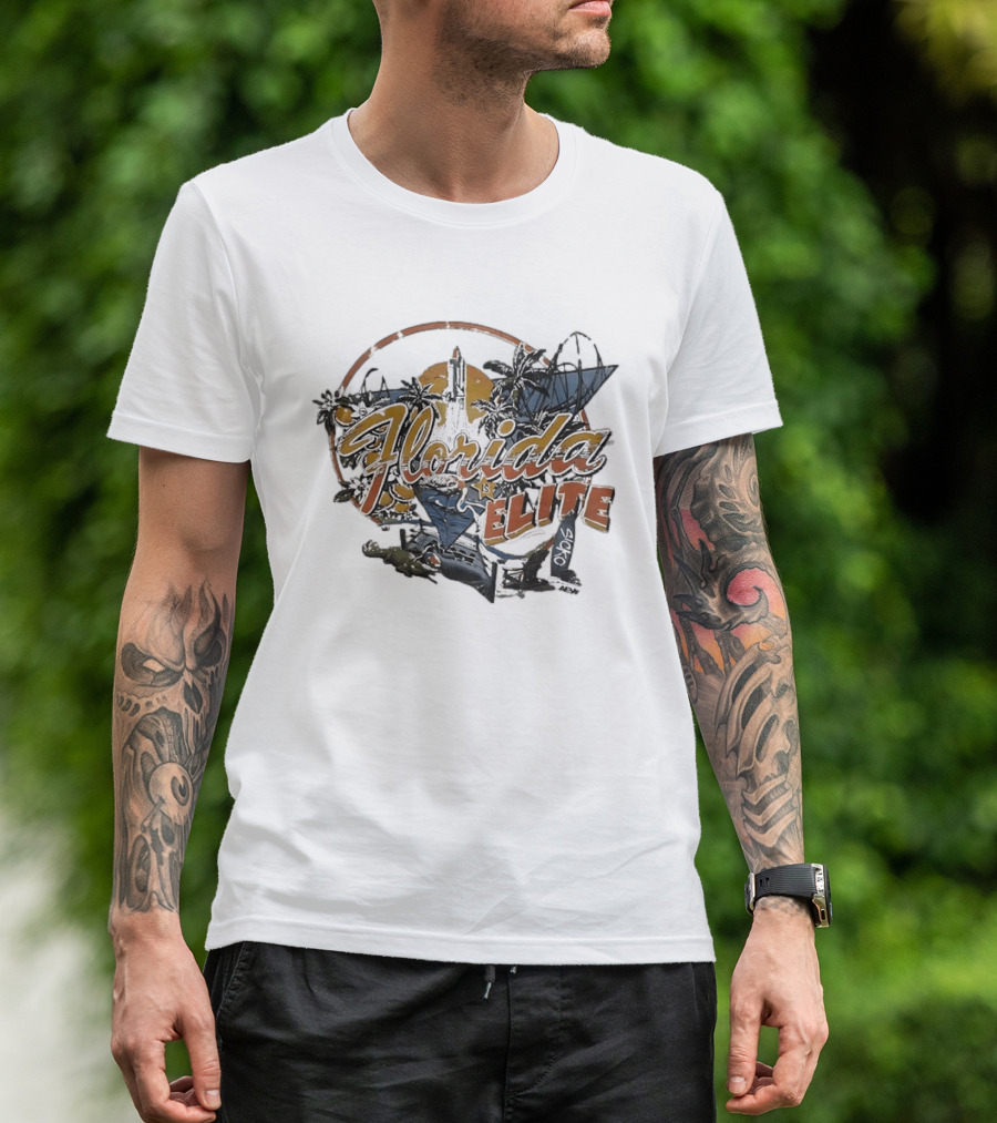 Florida Is Elite AEW Sicko Wrestling Adventure Rocket Palms T-Shirt