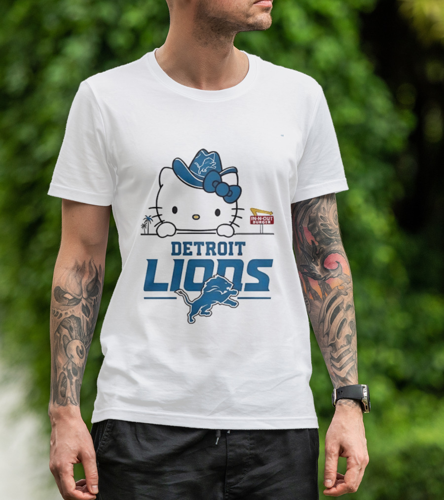 Detroit Lions Hello Kitty In N Out Burger T-Shirt