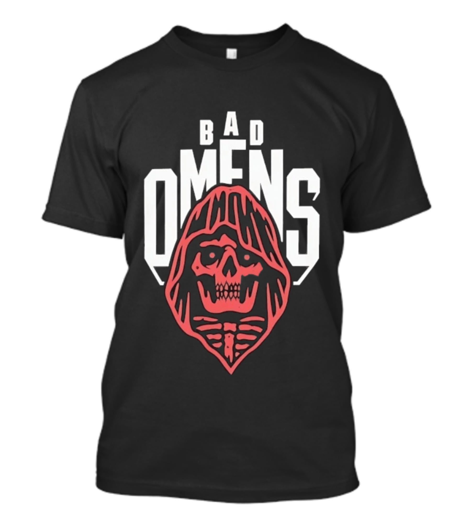 Bad Omens Skull Hooded Metalcore Heavy Metal T-Shirt