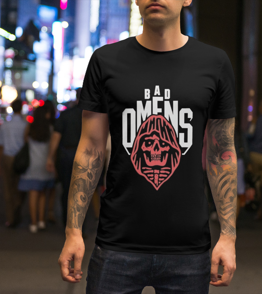 Bad Omens Skull Hooded Metalcore Heavy Metal T-Shirt