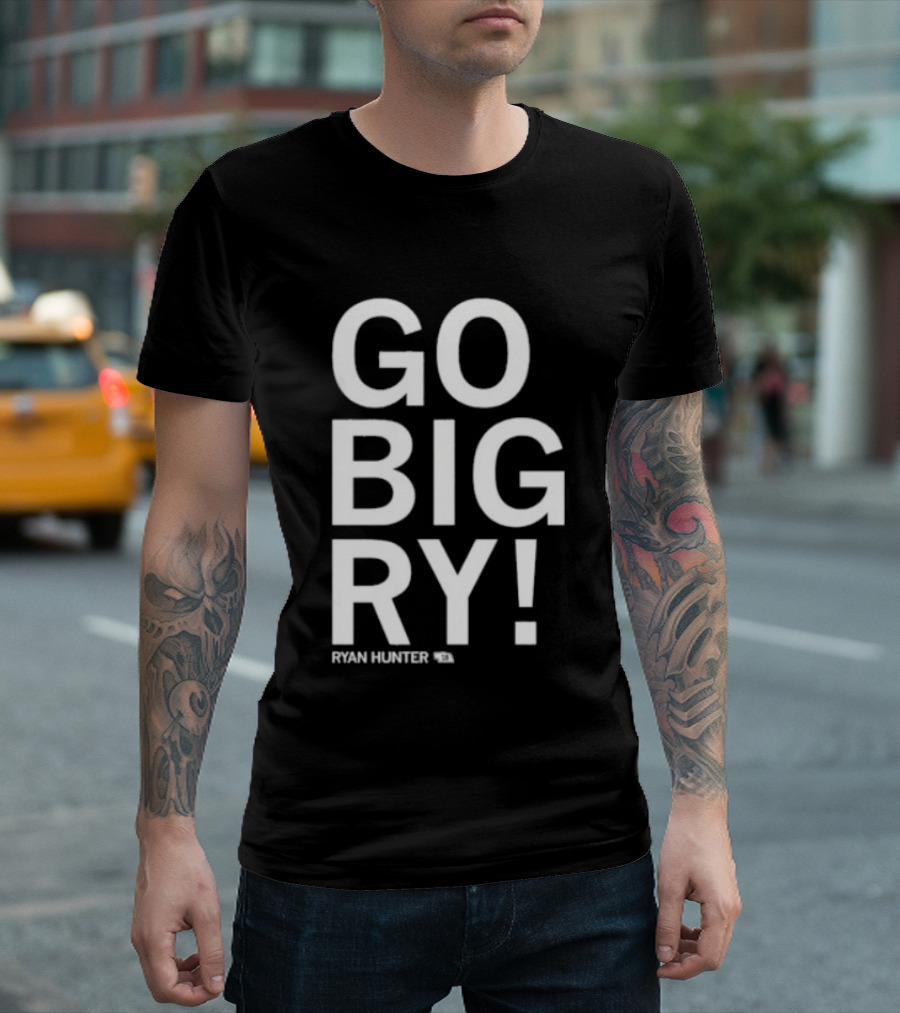 GO BIG RY Ryan Hunter 18 Football T-Shirt
