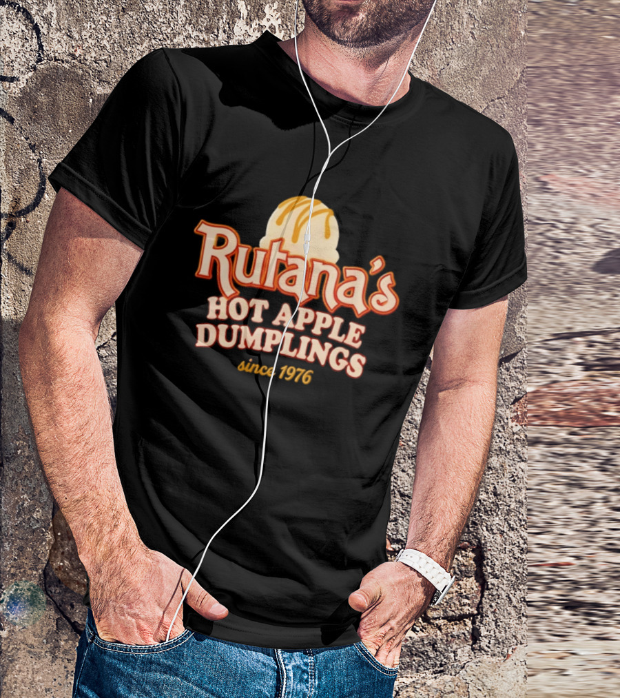 Rutana's Hot Apple Dumplings Ice Cream Drizzle Treat Since 1976 T-Shirt
