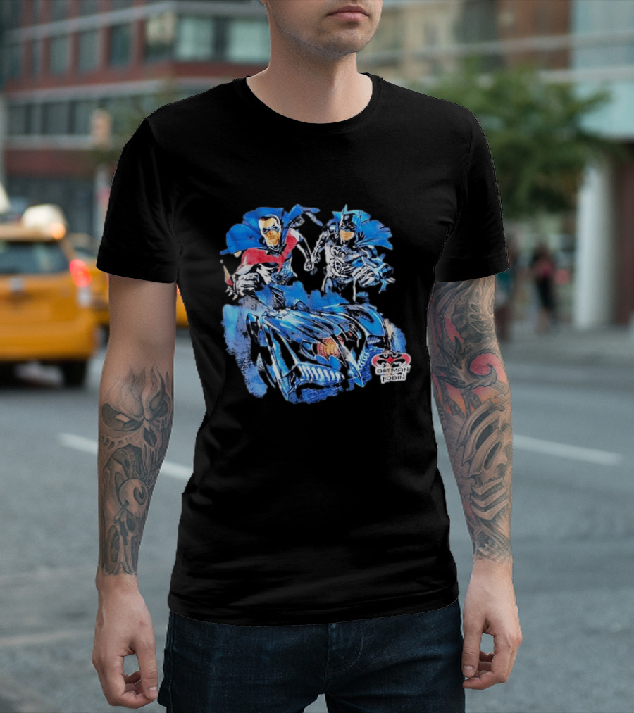 Batman Robin Dynamic Duo Batmobile DC Comics Adventure T-Shirt