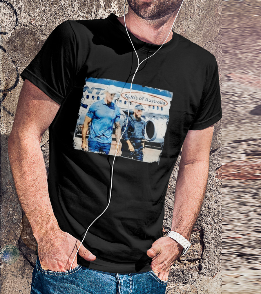 Qantas Spirit Of Australia Distressed Aviation Plane Crew T-Shirt