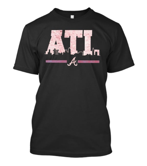 Atlanta Braves ATL Skyline Distressed MLB T-Shirt