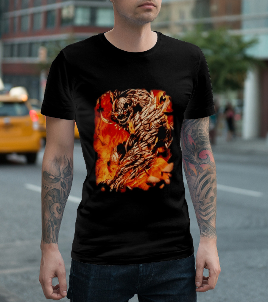 Doomsday DC Comics Villain Fire T-Shirt