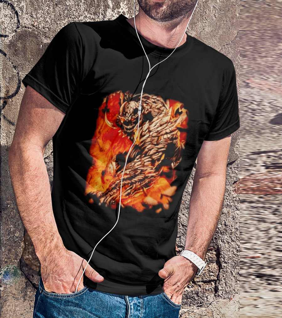 Doomsday DC Comics Villain Fire T-Shirt