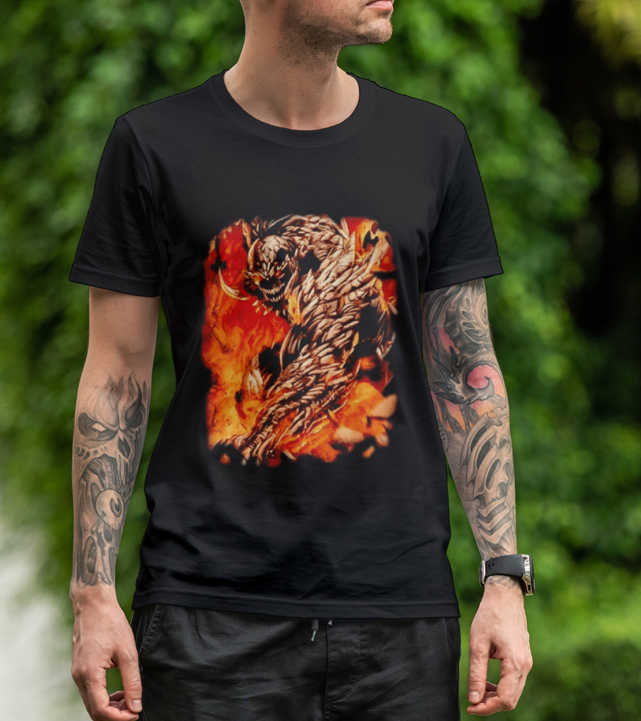Doomsday DC Comics Villain Fire T-Shirt