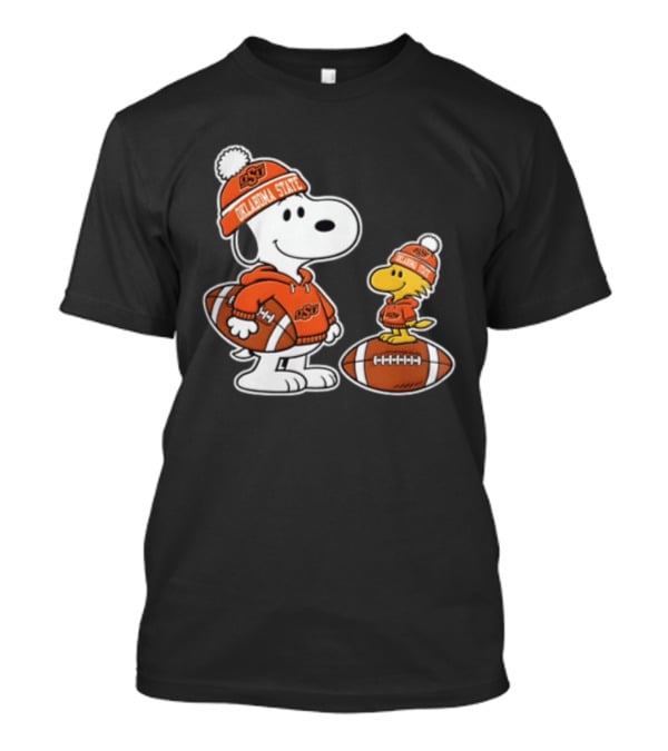 Snoopy And Woodstock Oklahoma State Cowboys Football Fans 2026 T-Shirt