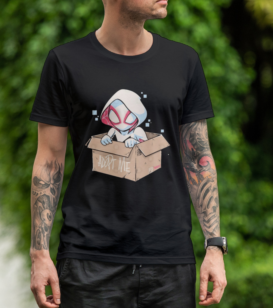 Ghost Spider Adopt Me Box Spider Gwen Marvel T-Shirt