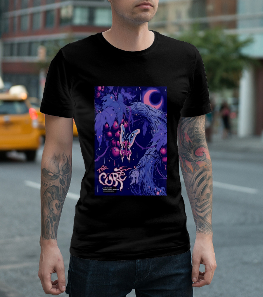 The Cure Cosmic Butterfly Moth Concert June 25 2008 Melbourne Australia T-Shirt