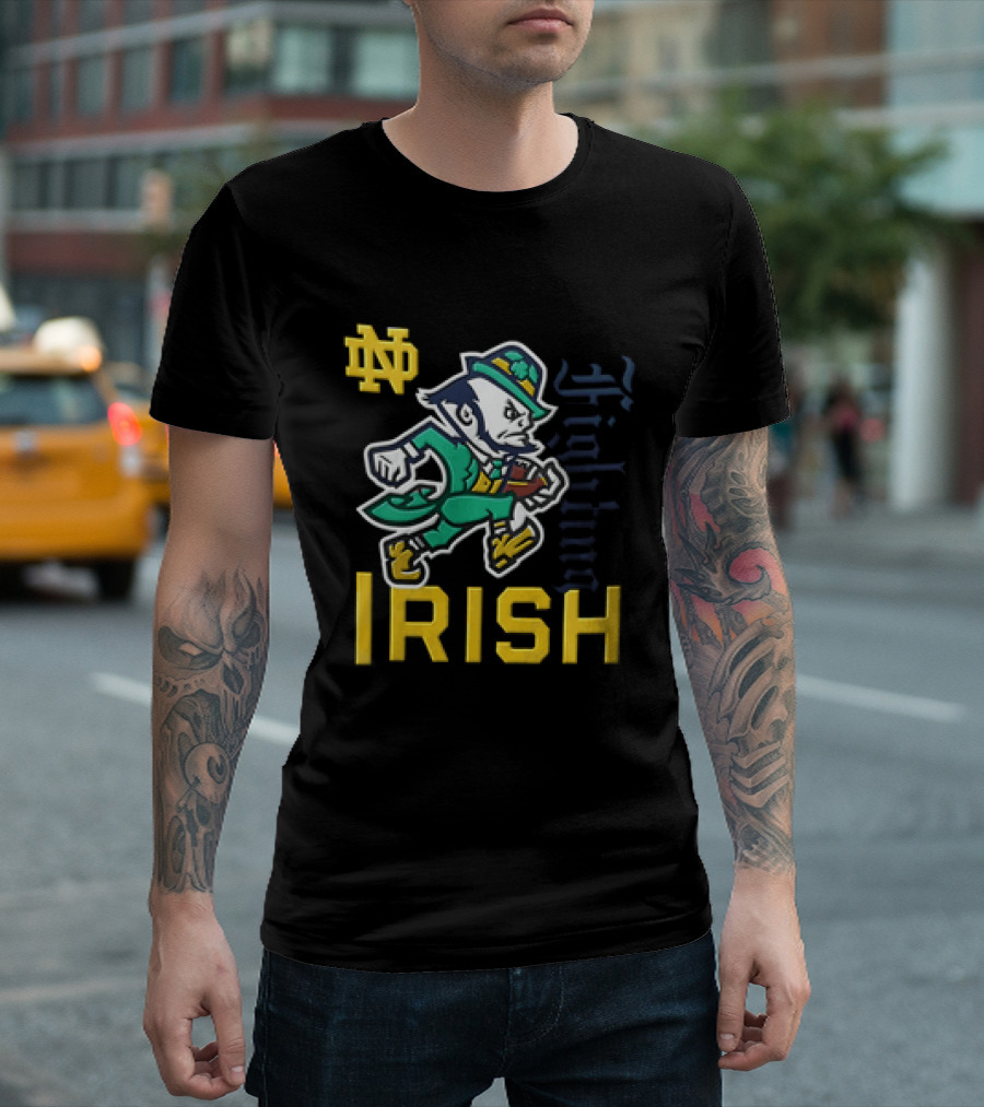 Notre Dame Fighting Irish Football ND Running Irishman T-Shirt
