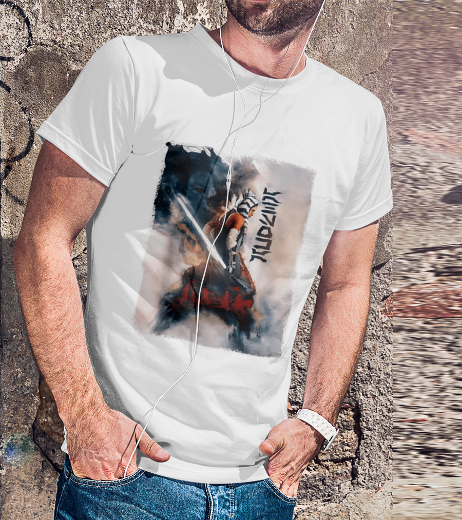 Ahsoka Tano Jedi Warrior Lightsaber Arabic Calligraphy Star Wars T-Shirt