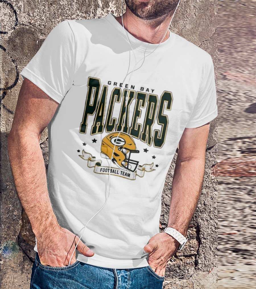 Green Bay Packers Football Team G Helmet T-Shirt