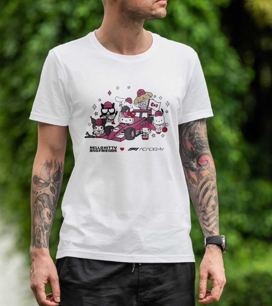 Hello Kitty And Friends Heart F1 Academy Racing Team T-Shirt